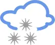 Icy rain weather symbol vector image