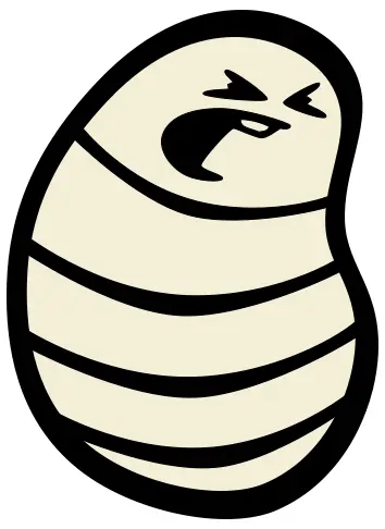 Angry maggot vector image