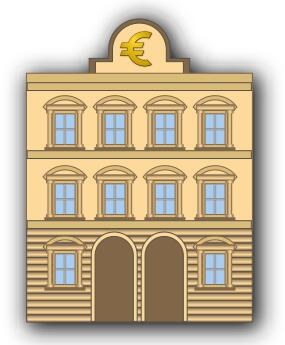 Bank building illustration
