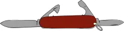 Brown Swiss army knife vector image