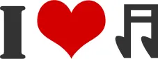 I love music vector sign