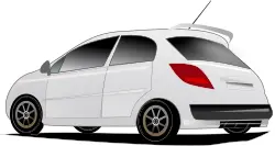 Hatchback racing car vector image