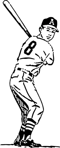 Vector image of baseball player