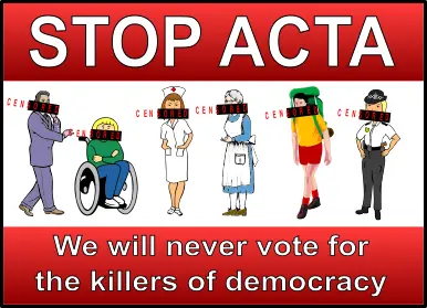 Stop ACTA vector clip art