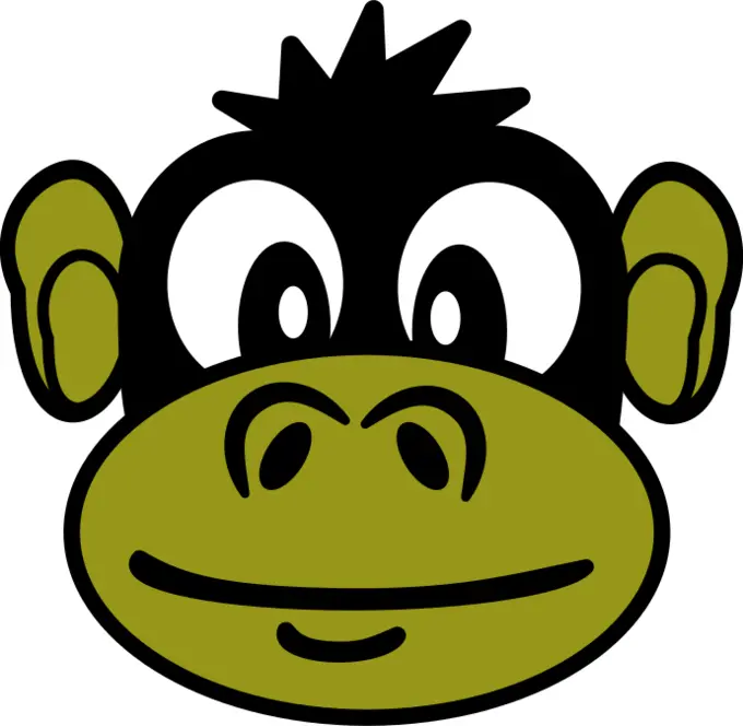 Funny monkey vector illustration
