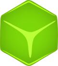 Green cube vector illustration