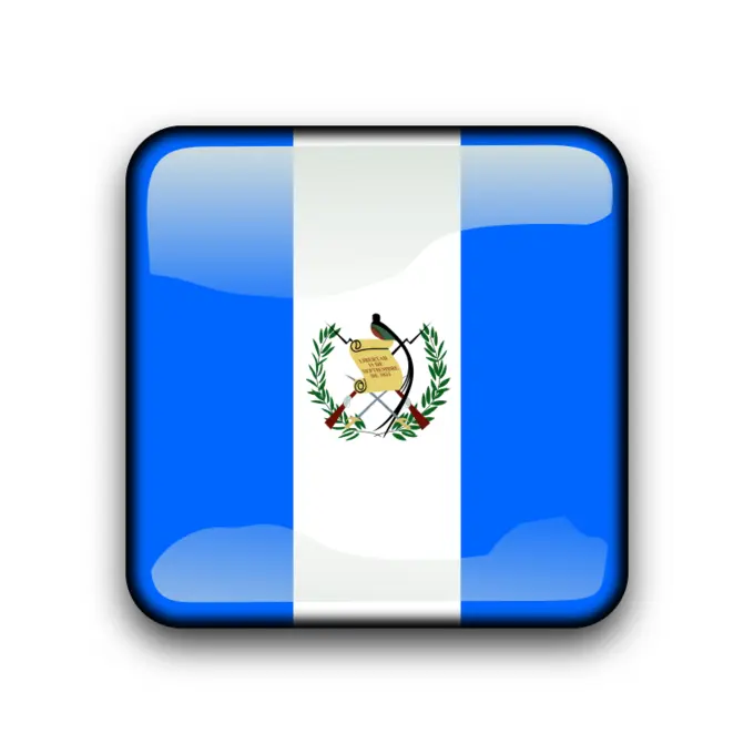Guatemala flag vector button