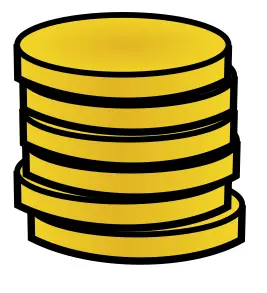 Stack of gold coins vector