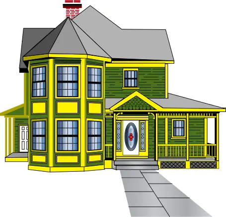 Old Victorian house vector