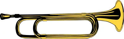 Vector image of yellow brass instrument