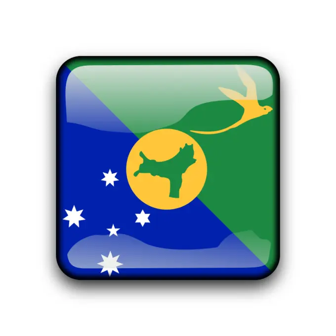 Christmas Island vector button