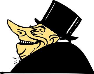 Greedy man vector image