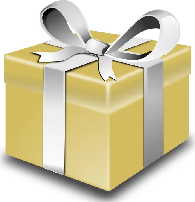 Gold present vector
