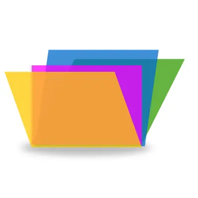 Vector image of colorful computer folder icon