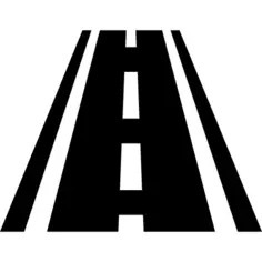 Road with broken line