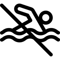 No swimming