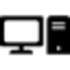 Computer pc tower and monitor