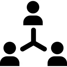 Human business triangular symbol