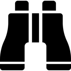 Pair of binoculars silhouette