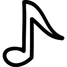 Musical symbol hand drawn outline