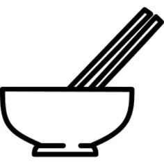 Bowl with chopsticks