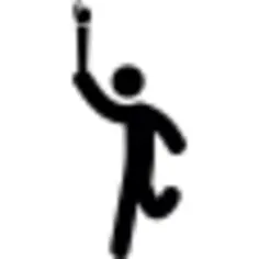 Man Running with Olympic Torch