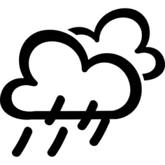 Rain weather hand drawn symbol