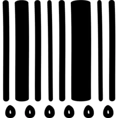 Codebar hand drawn lines and numbers