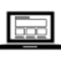 Responsive webpage on laptop monitor screen