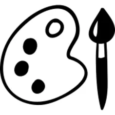 Painbrush and painter palette