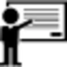 Grammar class teacher teaching pointing whiteboard text lines