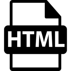 Html file extension interface symbol
