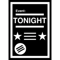 Event poster with white details