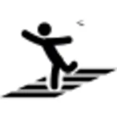 Person crossing street on crosswalk