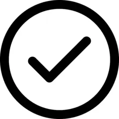 Accept circular button outline
