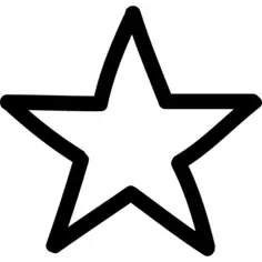 Star hand drawn symbol outline