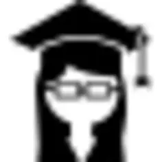 Female university graduate with cap on head and eyeglasses
