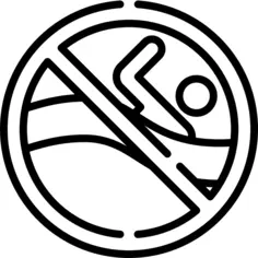 No swimming