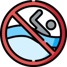 No swimming