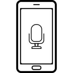 Voice tool mic sign on a phone screen