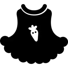 Baby dress with a strawberry cartoon illustration