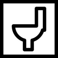 Toilet outline in a square