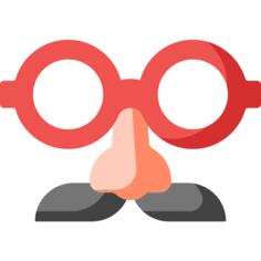 Glasses with mustache