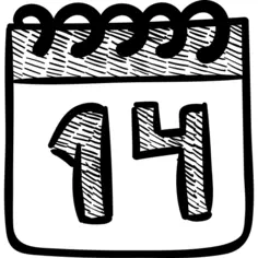 Valentine's Day on calendar