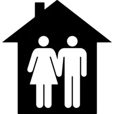 Man and woman couple in home