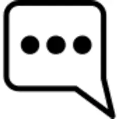 Speech bubble with three dots inside