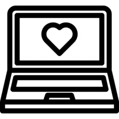Laptop with Heart