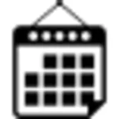 Hanging calendar interface tool symbol