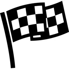 Checkered flag for sports
