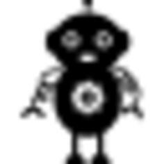 Rounded robot design with spirals arms